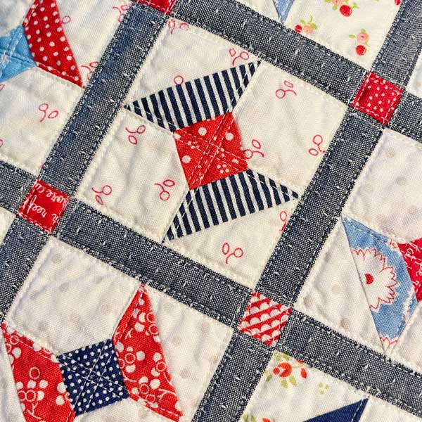 CT Scrapbook of Quilts Spool Pillow Close