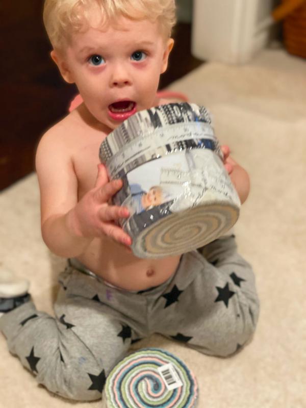 Lissa Alexander's grandson with Jelly rolls